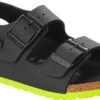 Birkenstock Children's Milano -Footwear Store birkenstock childrens milano desert soil black lime birko flor 1022129 24154.1648566604.600.600