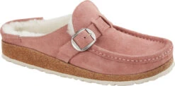 Birkenstock Women's Buckley Shearling -Footwear Store birkenstock womens buckley shearling pink clay natural suede 1023450 16044.1668104467