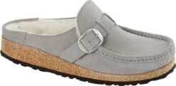 Birkenstock Women's Buckley Shearling -Footwear Store birkenstock womens buckley shearling stone coin natural suede 1023368 58617.1668104467