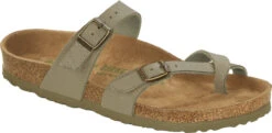 Birkenstock Women's Mayari Vegan -Footwear Store birkenstock womens mayari vegan faded khaki birkibuc 1018486 22383.1657899282