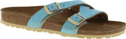 Birkenstock Women's Yao -Footwear Store birkenstock womens yao washed metallic aqua leather 1014191 04369.1553730827