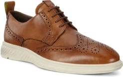 ECCO Men's ST.1 Hybrid Lite Wingtip Brogue -Footwear Store ecco mens st 1 hybrid lite wingtip brogue brown 83720401112 43696.1597881418