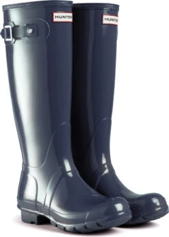 Hunter Women's Original Tall Gloss Rain Boot -Footwear Store hunter womens original tall gloss navy wft1000rgl nvy 99850.1536967724