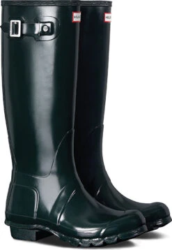 Hunter Women's Original Tall Gloss Rain Boot -Footwear Store hunter womens original tall gloss ocean wft1000rgl ocn 51270.1536967724