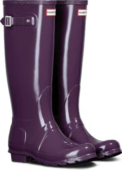 Hunter Women's Original Tall Gloss Rain Boot -Footwear Store hunter womens original tall gloss rain boot purple urchin wft1000rgl prc 01615.1536967724