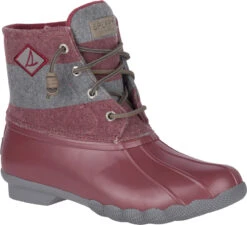 Sperry Women's Saltwater Varsity Stripe 9 Sperry Women's Saltwater Varsity Stripe -Footwear Store sperry womens salwater varsity stripe wine grey sts84374 36822.1570817515