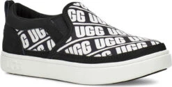 UGG Kids Caplan Slip-On UGG -Footwear Store ugg kids caplan slip on black white 1107976k bwht 38163.1647048167