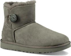 UGG Women's Mini Bailey Button II -Footwear Store ugg mini bailey button ii grey 1016422 grey 92049.1631549679