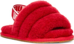 UGG Toddlers Fluff Yeah Slide -Footwear Store ugg toddlers fluff yeah slide ribbon red 1098579t rbrd 86525.1651776272
